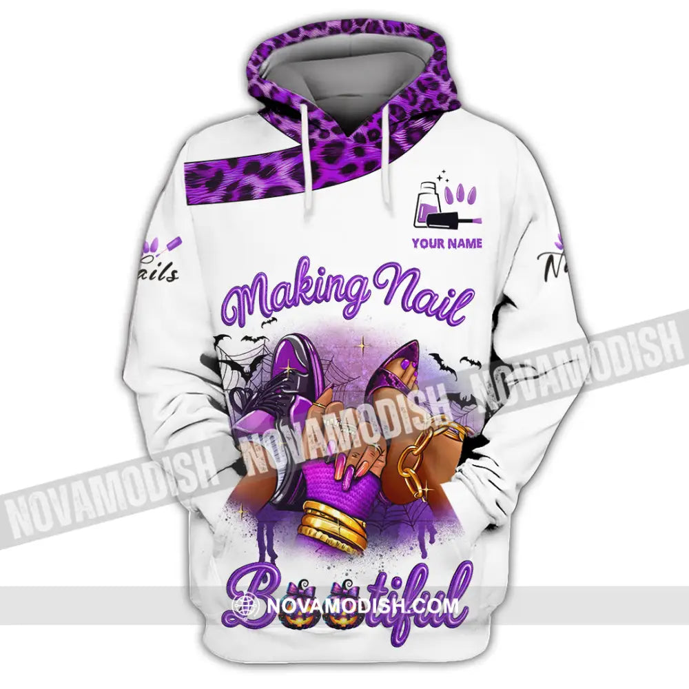 Unisex Shirt - Custom Nails Artist Halloween Shirt Hoodie / S T-shirt