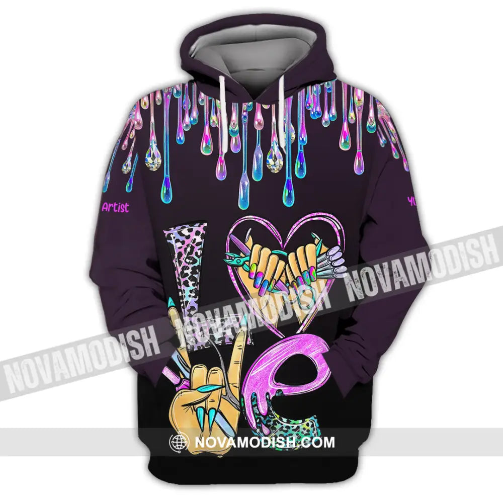 Unisex Shirt - Custom Nails Artist Shirt Hoodie / S T-shirt