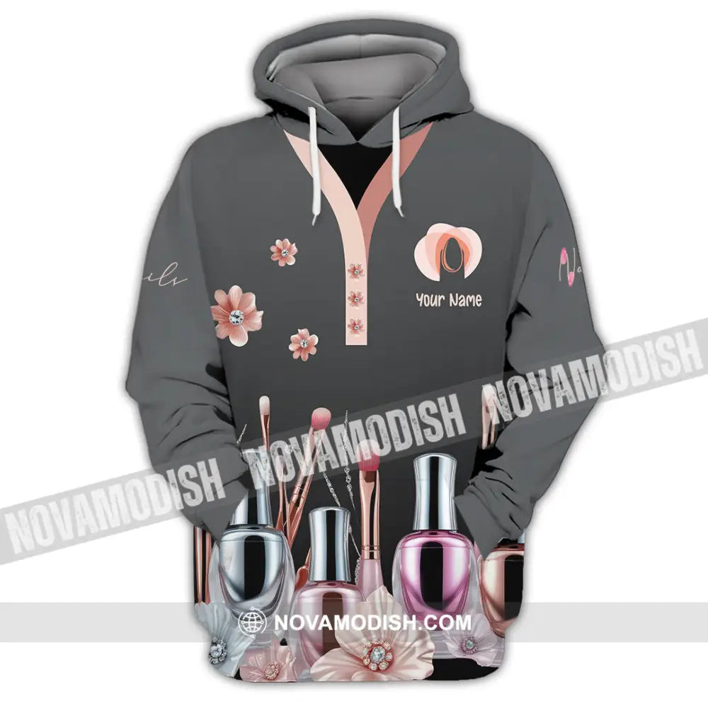 Unisex Shirt - Custom Nails Artist Shirt Hoodie / S T-shirt