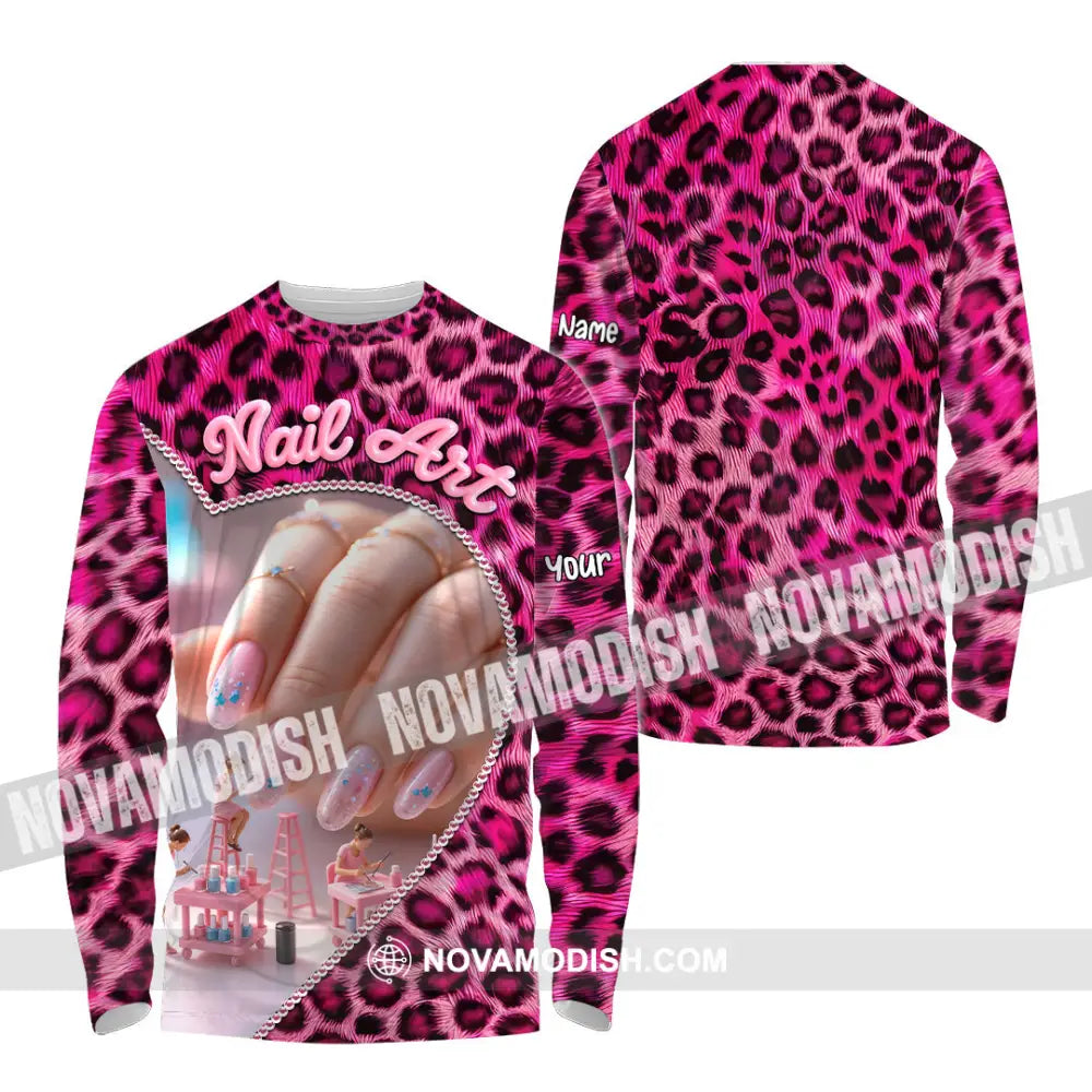 Unisex Shirt - Custom Nails Artist Shirt Long Sleeve Shirt / S T-shirt