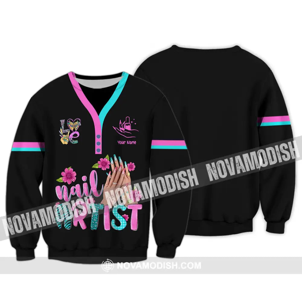 Unisex Shirt - Custom Nails Artist Shirt Long Sleeve / S T-shirt