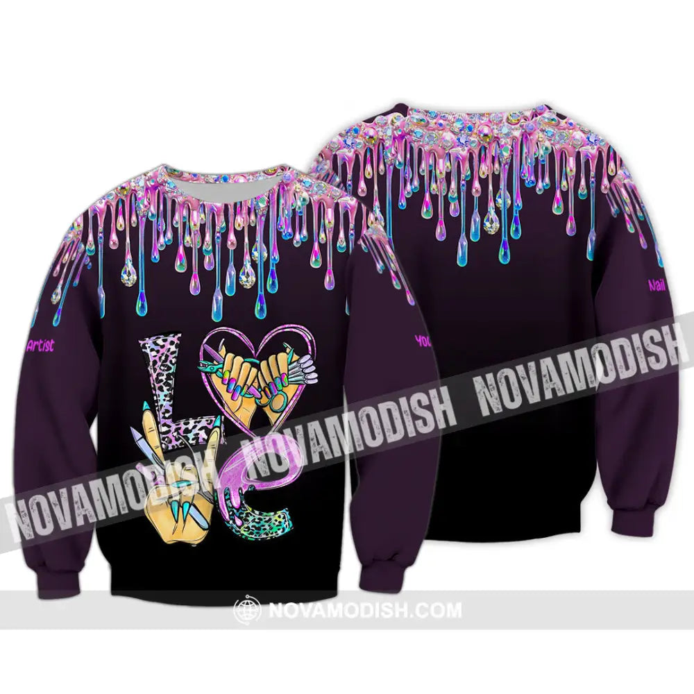 Unisex Shirt - Custom Nails Artist Shirt Long Sleeve / S T-shirt