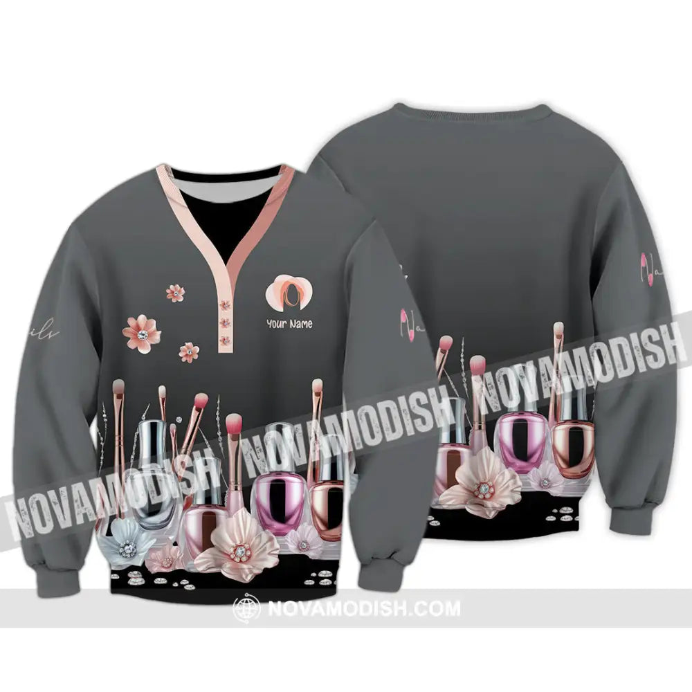 Unisex Shirt - Custom Nails Artist Shirt Long Sleeve / S T-shirt