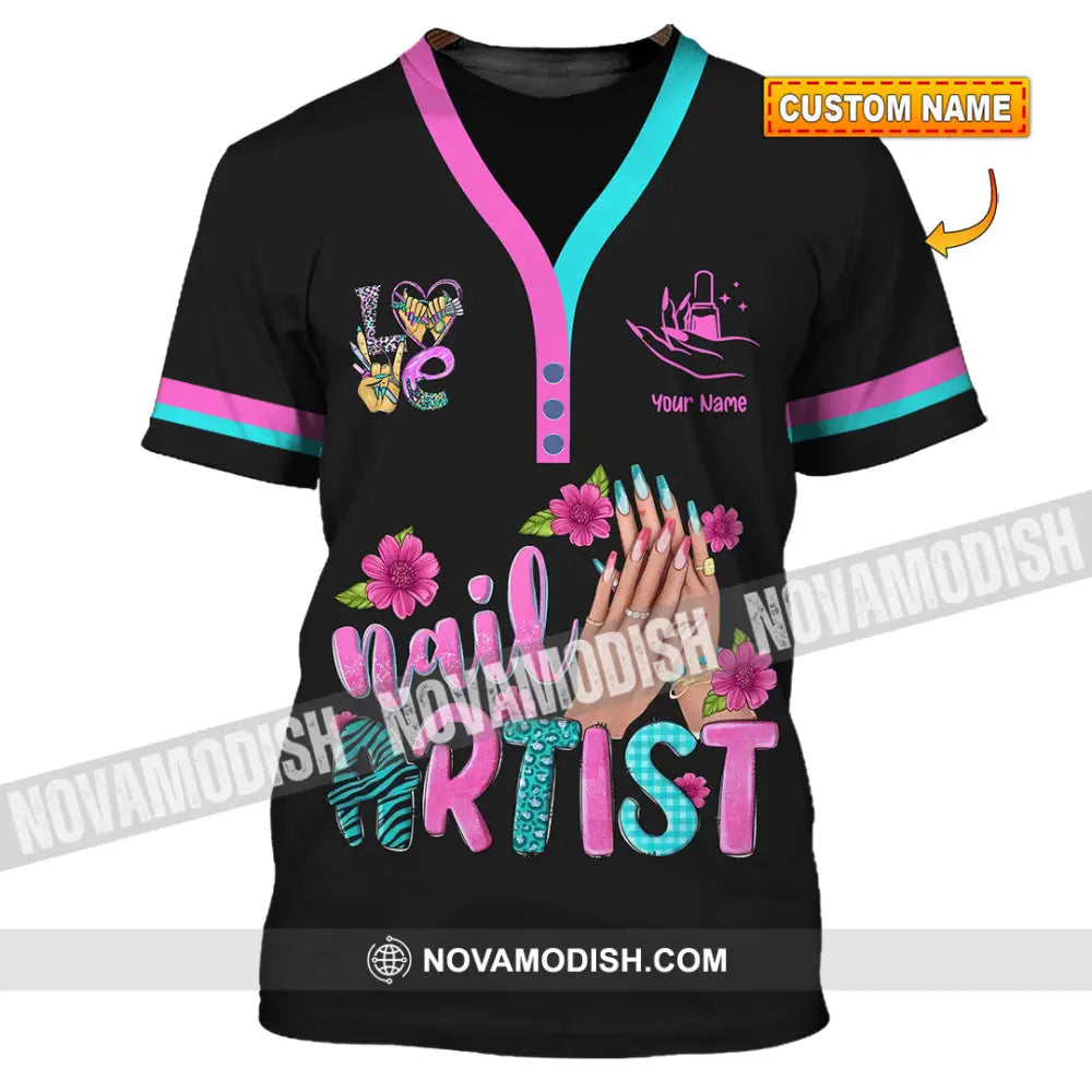 Unisex Shirt - Custom Nails Artist Shirt T-shirt