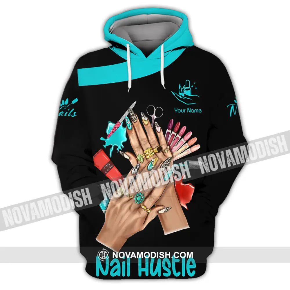 Unisex Shirt - Custom Nails Hustle Shirt Hoodie / S T-shirt