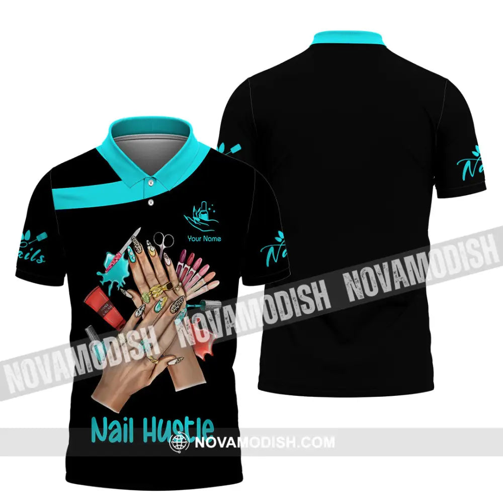 Unisex Shirt - Custom Nails Hustle Shirt Polo Shirt / S T-shirt