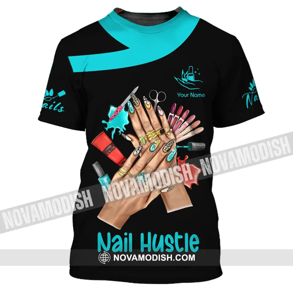 Unisex Shirt - Custom Nails Hustle Shirt T-Shirt / S T-shirt
