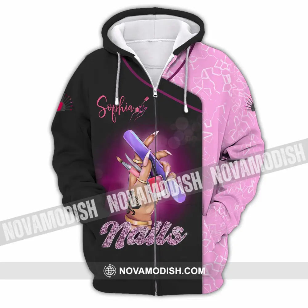 Unisex Shirt - Custom Nails Lover Shirt Zipper Hoodie / S T-shirt