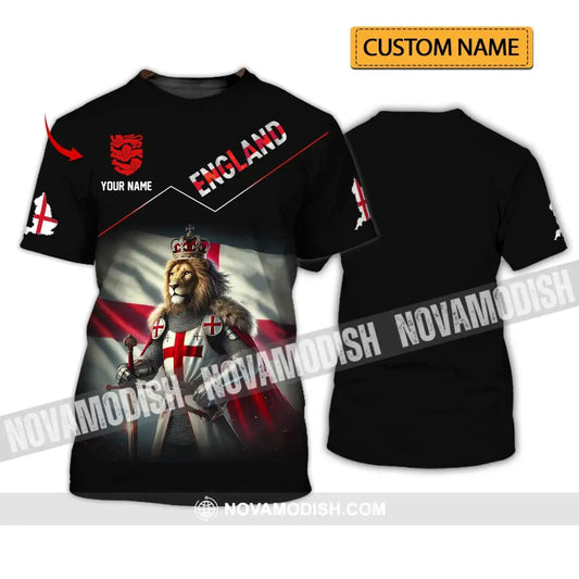 Unisex Shirt - Custom Name 2024 Euro Cup England Team T-Shirt