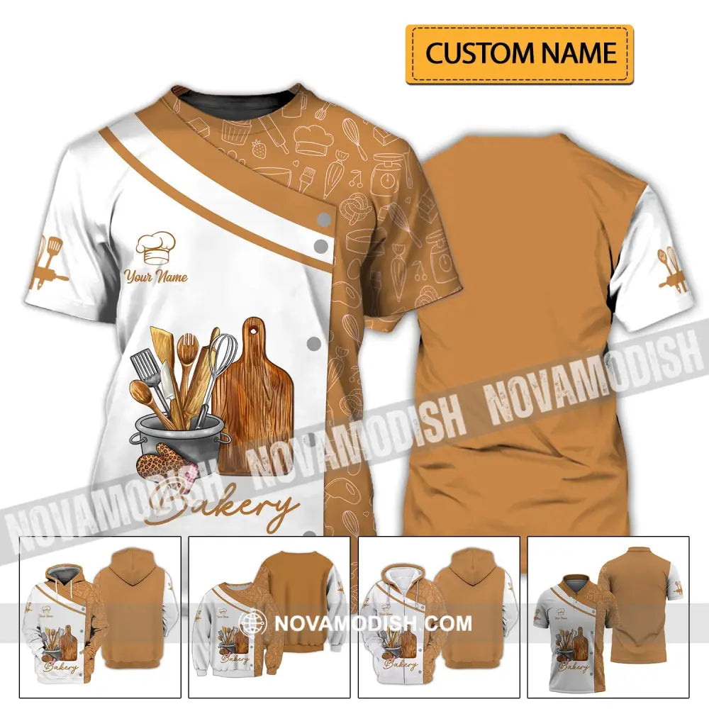 Unisex Shirt - Custom Name 3D Shirt - Bakery Shirt T-shirt