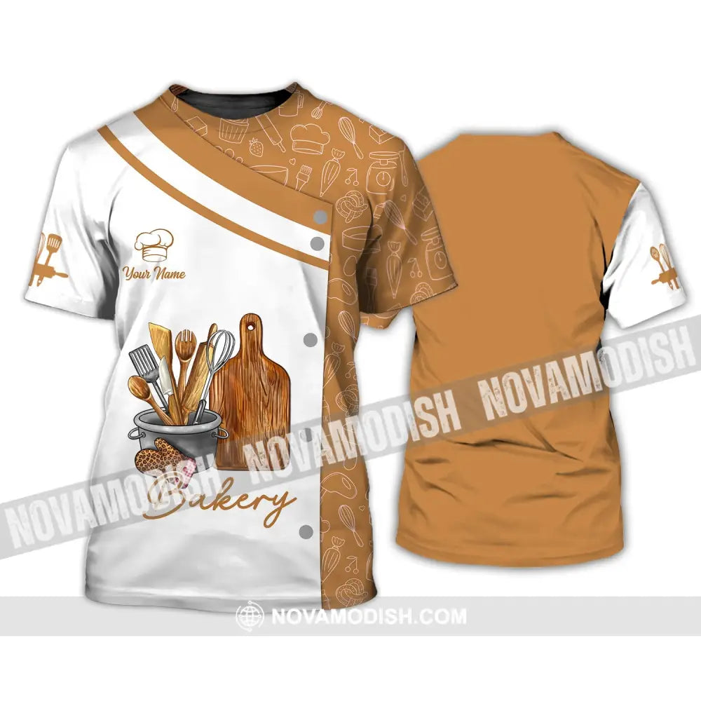 Unisex Shirt - Custom Name 3D Shirt - Bakery Shirt T-Shirt / S T-shirt
