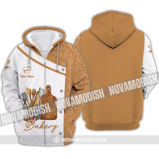 Unisex Shirt - Custom Name 3D Shirt - Bakery Shirt Zipper Hoodie / S T-shirt