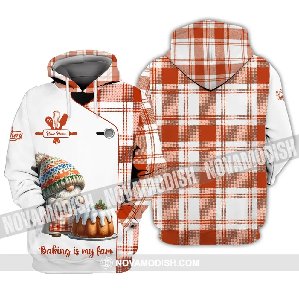 Unisex Shirt - Custom Name 3D Shirt - Baking Is My Fam Hoodie / S T-shirt