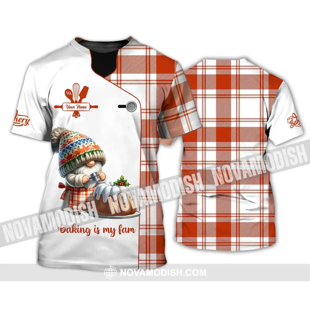 Unisex Shirt - Custom Name 3D Shirt - Baking Is My Fam T-Shirt / S T-shirt