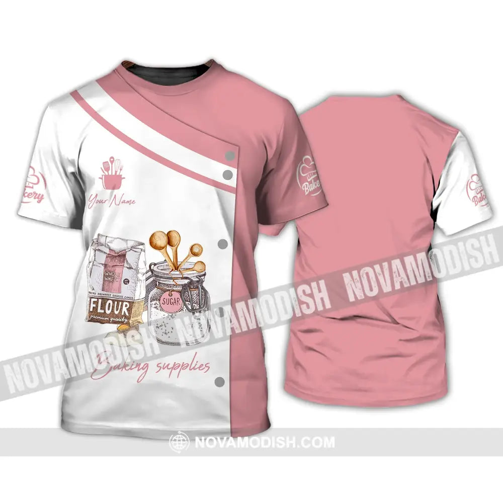 Unisex Shirt - Custom Name 3D Shirt - Baking Supplies T-Shirt / S T-shirt