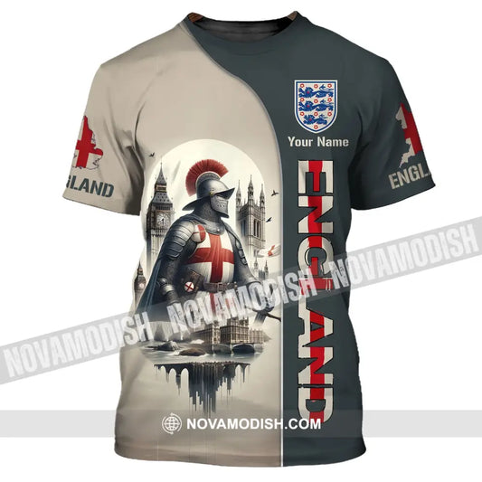 Unisex Shirt - Custom Name 3D England Chevalier T-Shirt / S T-Shirt