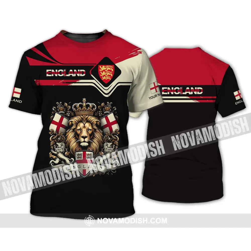 Unisex Shirt - Custom Name 3D Shirt - England Lion Queen Shirt T-Shirt / S T-shirt