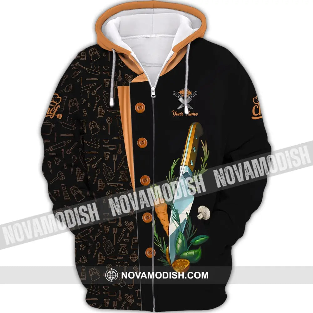 Unisex Shirt - Custom Name 3D Shirt - Kitchenware Vegetable Shirt Zipper Hoodie / S T-shirt