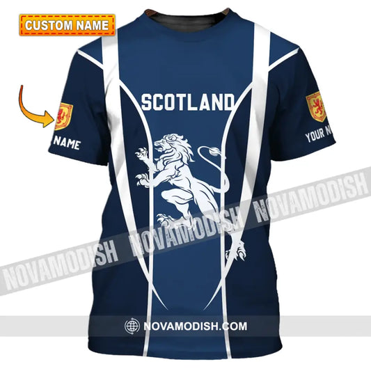 Unisex Shirt - Custom Name 3D Shirt - Lion Of Scotland T-shirt