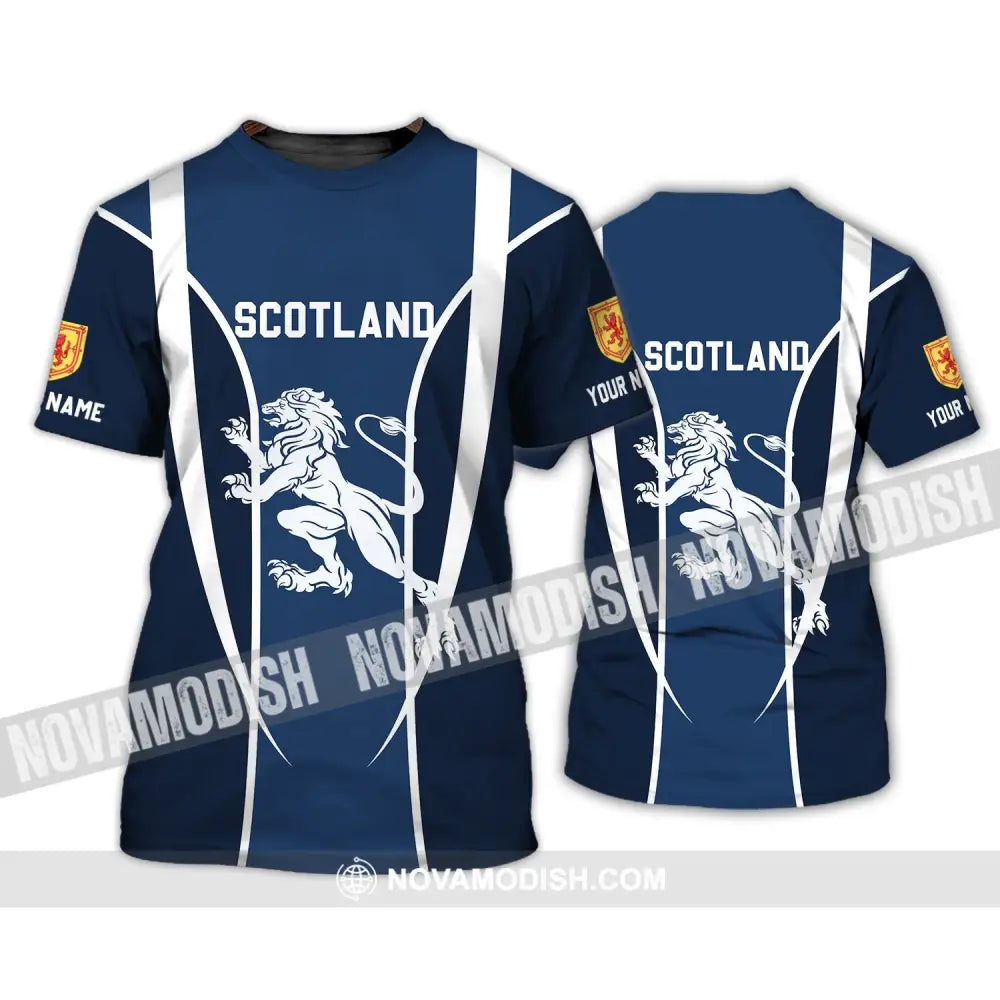 Unisex Shirt - Custom Name 3D Shirt - Lion Of Scotland T-Shirt / S T-shirt