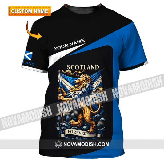 Unisex Shirt - Custom Name 3D Scotland Forever T-Shirt