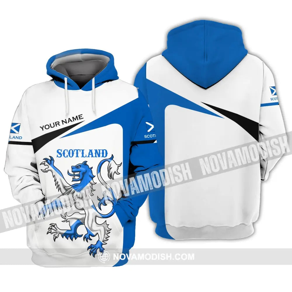 Unisex Shirt - Custom Name 3D Shirt - Scotland Lion Lover Hoodie / S T-shirt