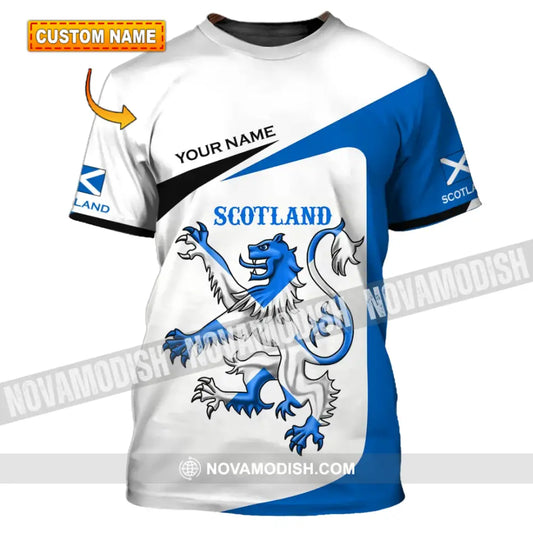 Unisex Shirt - Custom Name 3D Shirt - Scotland Lion Lover T-shirt