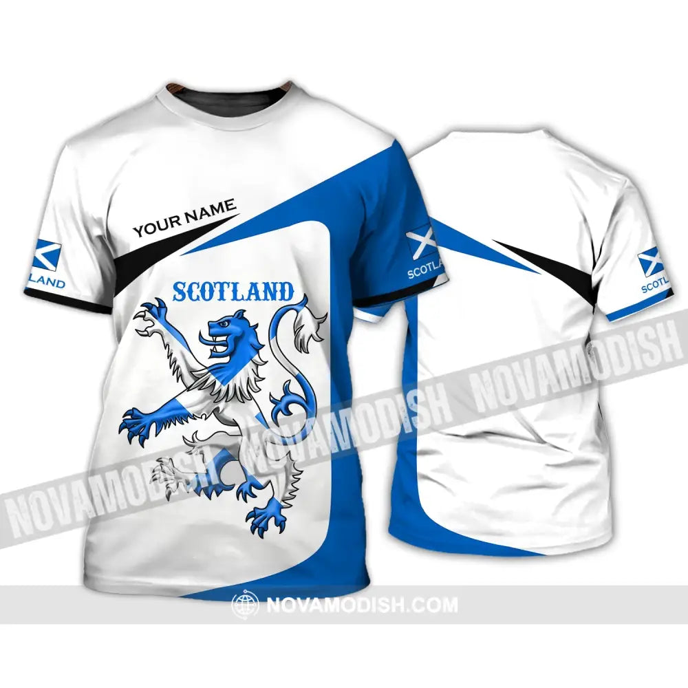 Unisex Shirt - Custom Name 3D Shirt - Scotland Lion Lover T-Shirt / S T-shirt