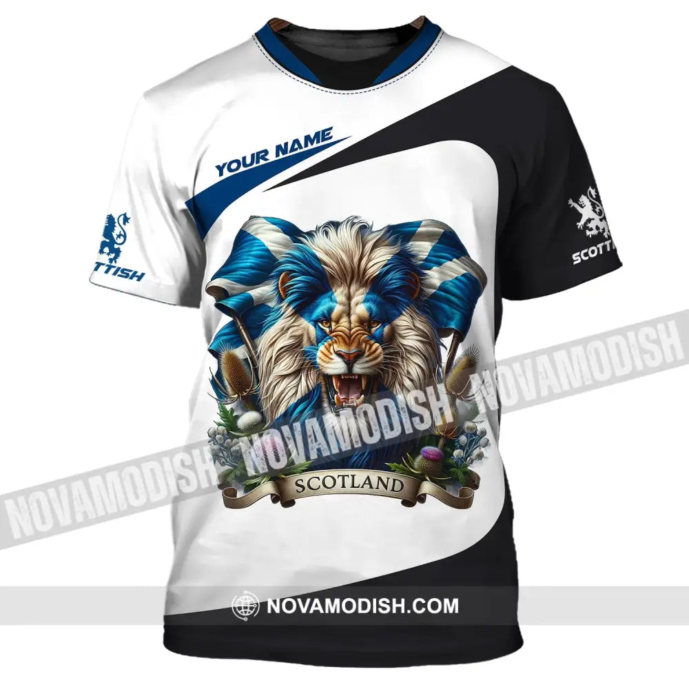 Unisex Shirt - Custom Name 3D Shirt - Scotland Lion T-Shirt / S T-shirt