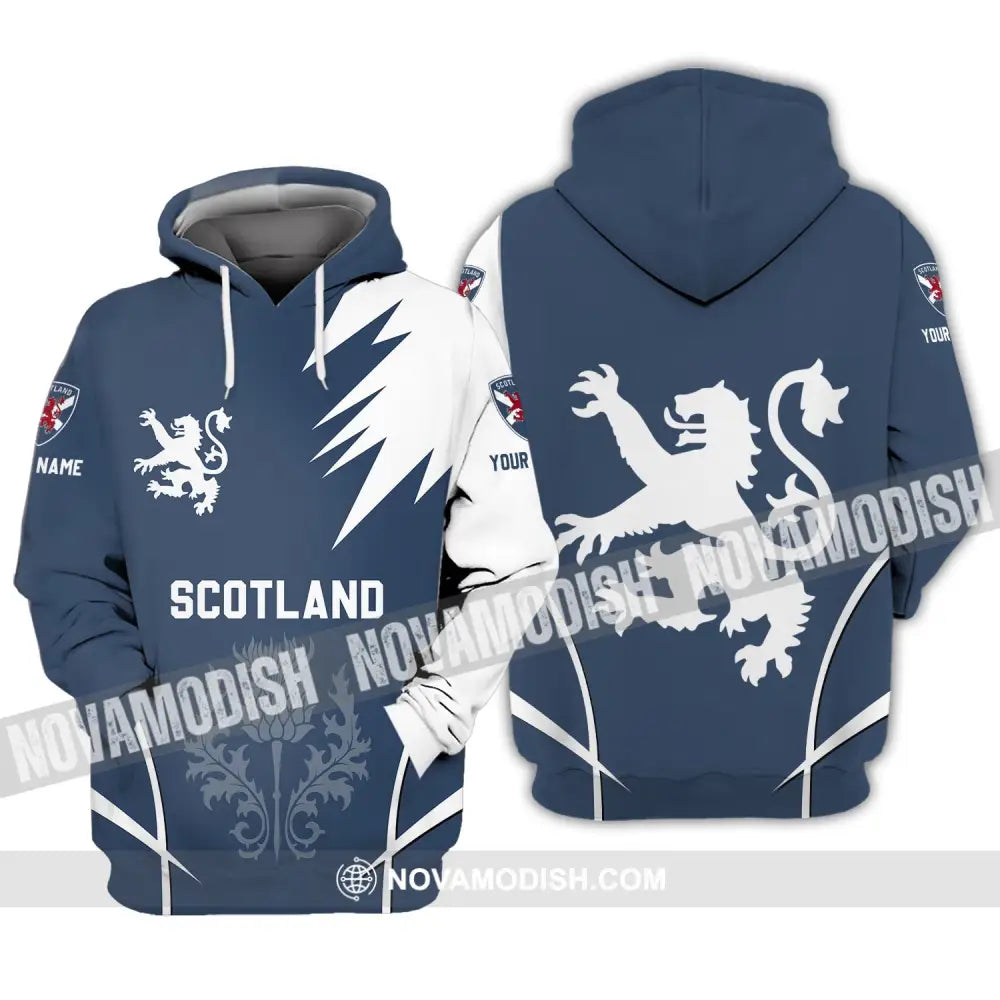 Unisex Shirt - Custom Name 3D Shirt - Scotland Logo Hoodie / S T-shirt
