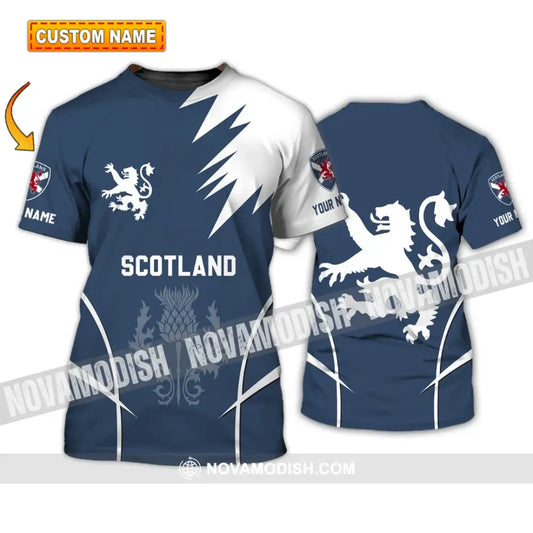 Unisex Shirt - Custom Name 3D Shirt - Scotland Logo T-shirt