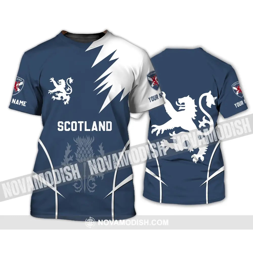 Unisex Shirt - Custom Name 3D Shirt - Scotland Logo T-Shirt / S T-shirt