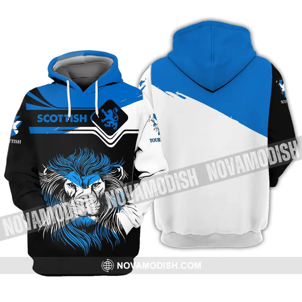 Unisex Shirt - Custom Name 3D Shirt - Scottish Lion Hoodie / S T-shirt