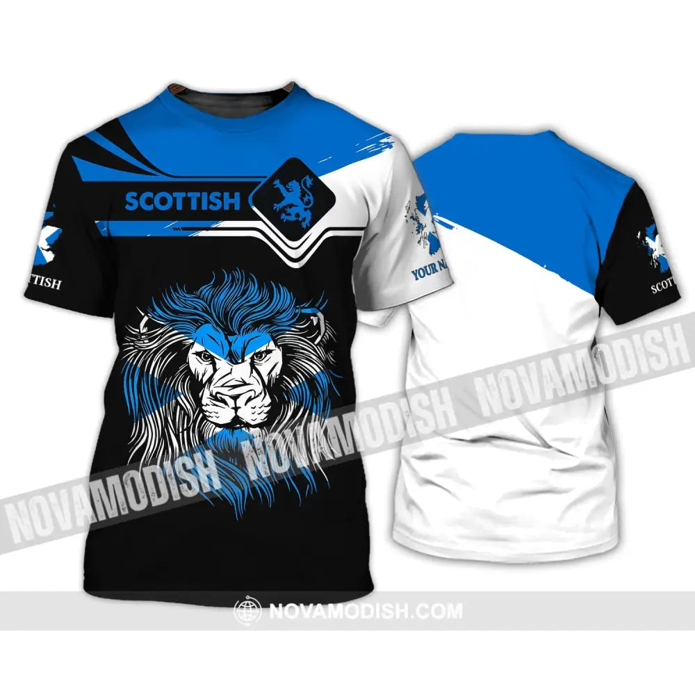Unisex Shirt - Custom Name 3D Shirt - Scottish Lion T-Shirt / S T-shirt