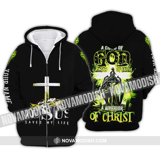 Unisex Shirt - Custom Name A Child Of God Shirt Zipper Hoodie / S T-shirt