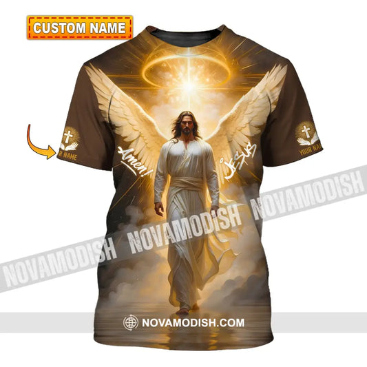 Unisex Shirt - Custom Name Amen Jesus T-Shirt