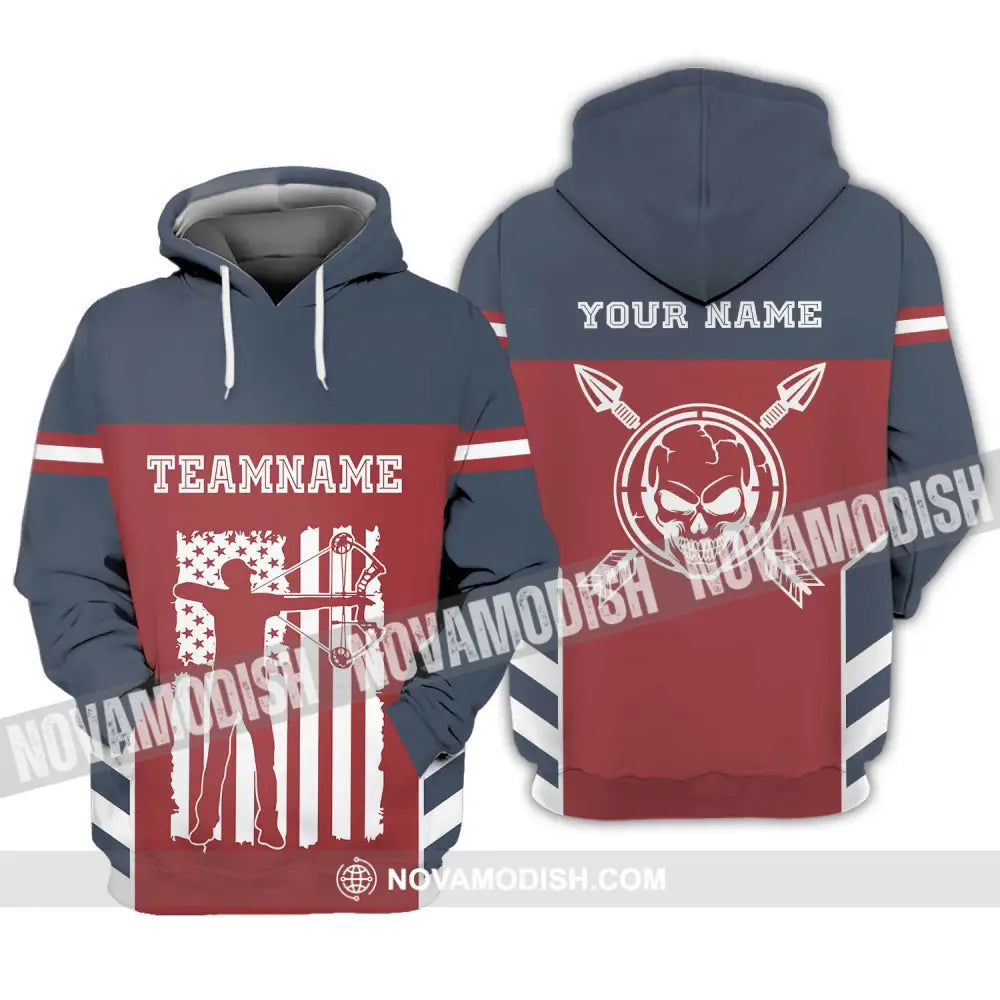Unisex Shirt - Custom Name America Archery Shirt Hoodie / S T-shirt