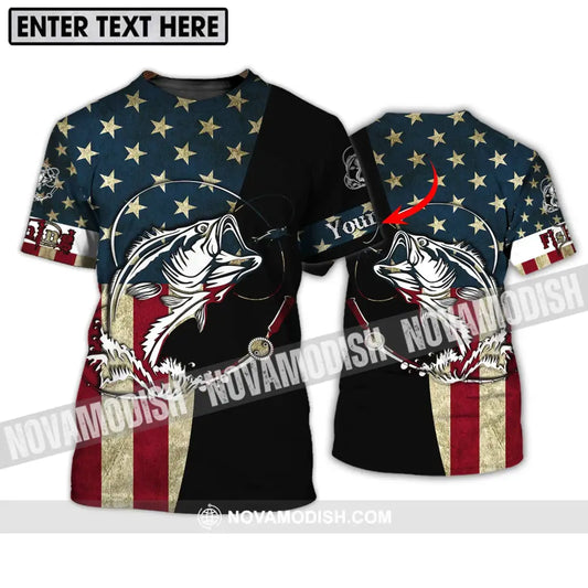 Unisex Shirt - Custom Name America Fishing Lover Shirt T-shirt