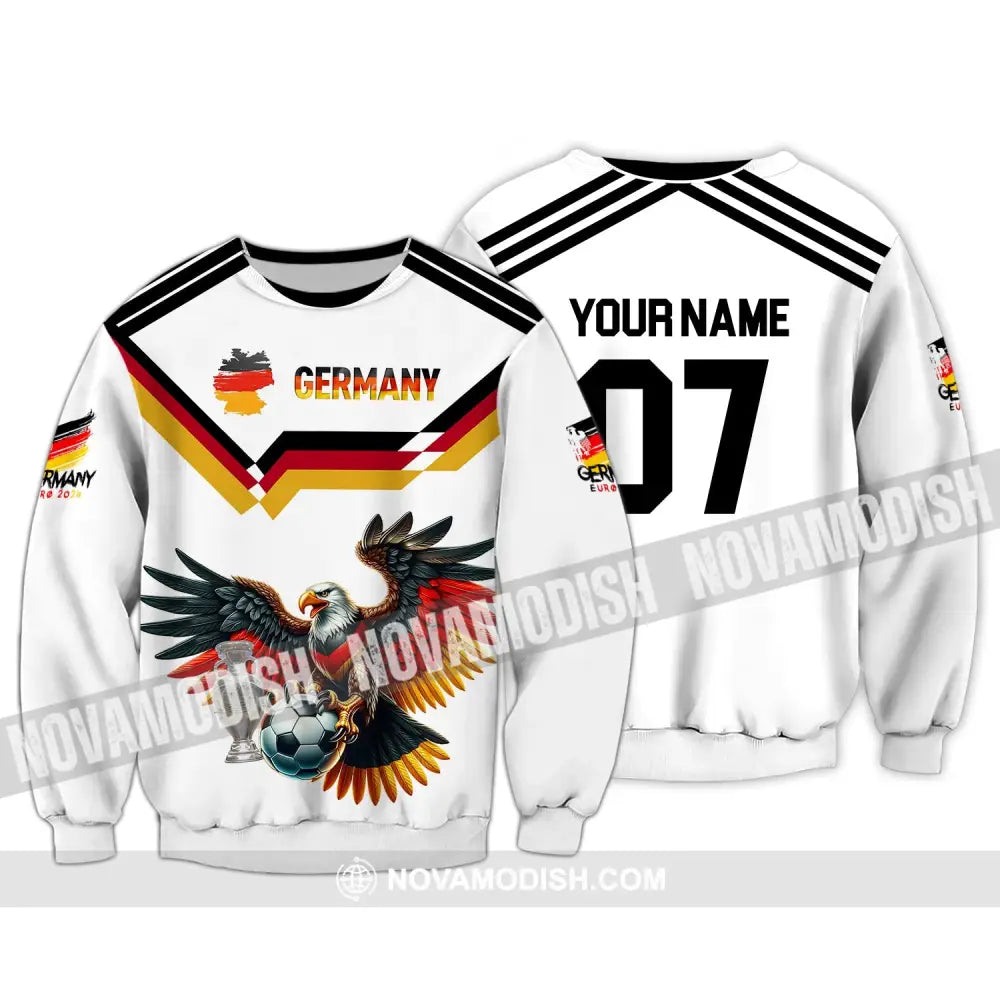 Unisex Shirt - Custom Name And Number 2024 Euro Cup Germany Team Long Sleeve / S T-Shirt