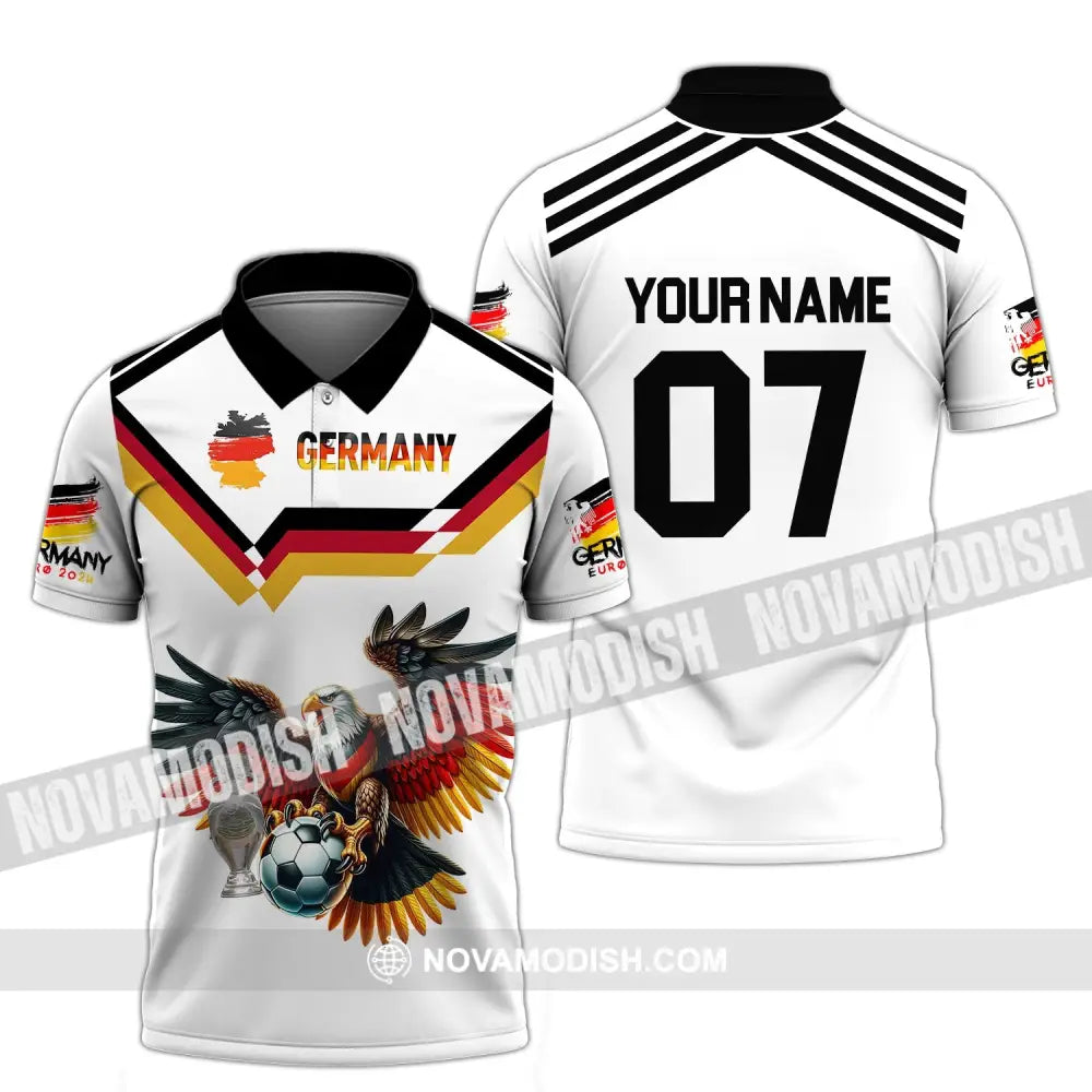 Unisex Shirt - Custom Name And Number 2024 Euro Cup Germany Team Polo / S T-Shirt