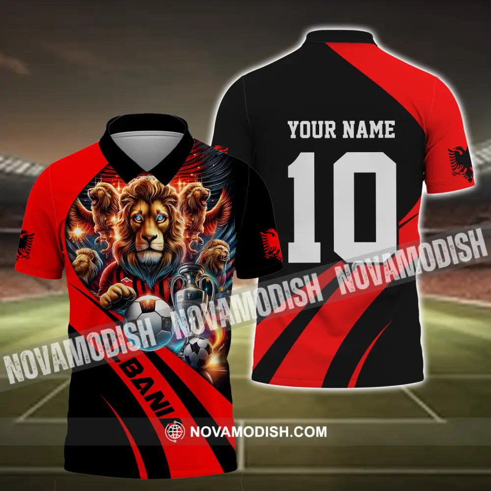 Unisex Shirt - Custom Name And Number Albania Euro 2024 National Team Polo / S T-Shirt