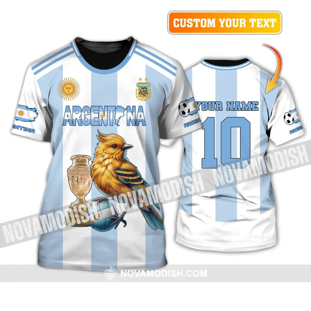 Unisex Shirt Custom Name And Number Argentina Euro 2024 Football Polo Long Sleeve T-Shirt