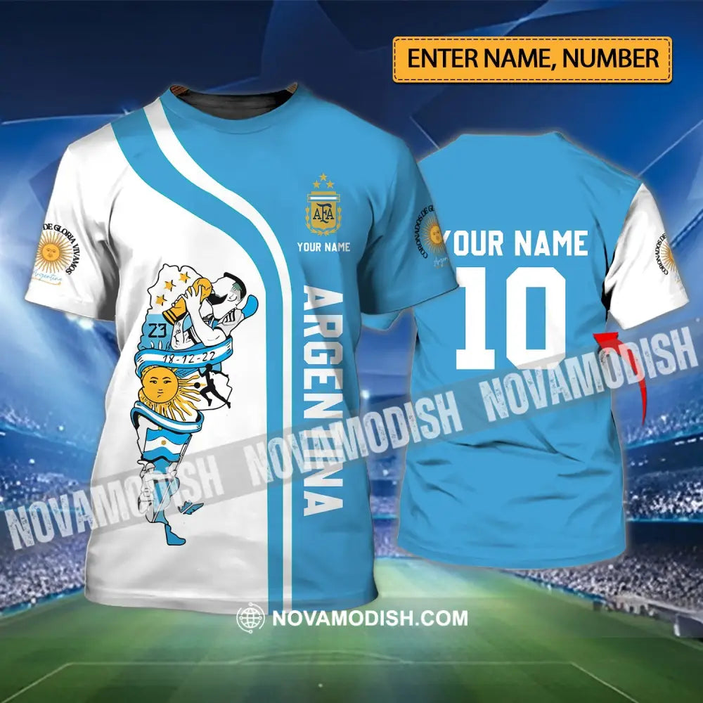 Unisex Shirt - Custom Name And Number Argentina National Team Afa T-Shirt