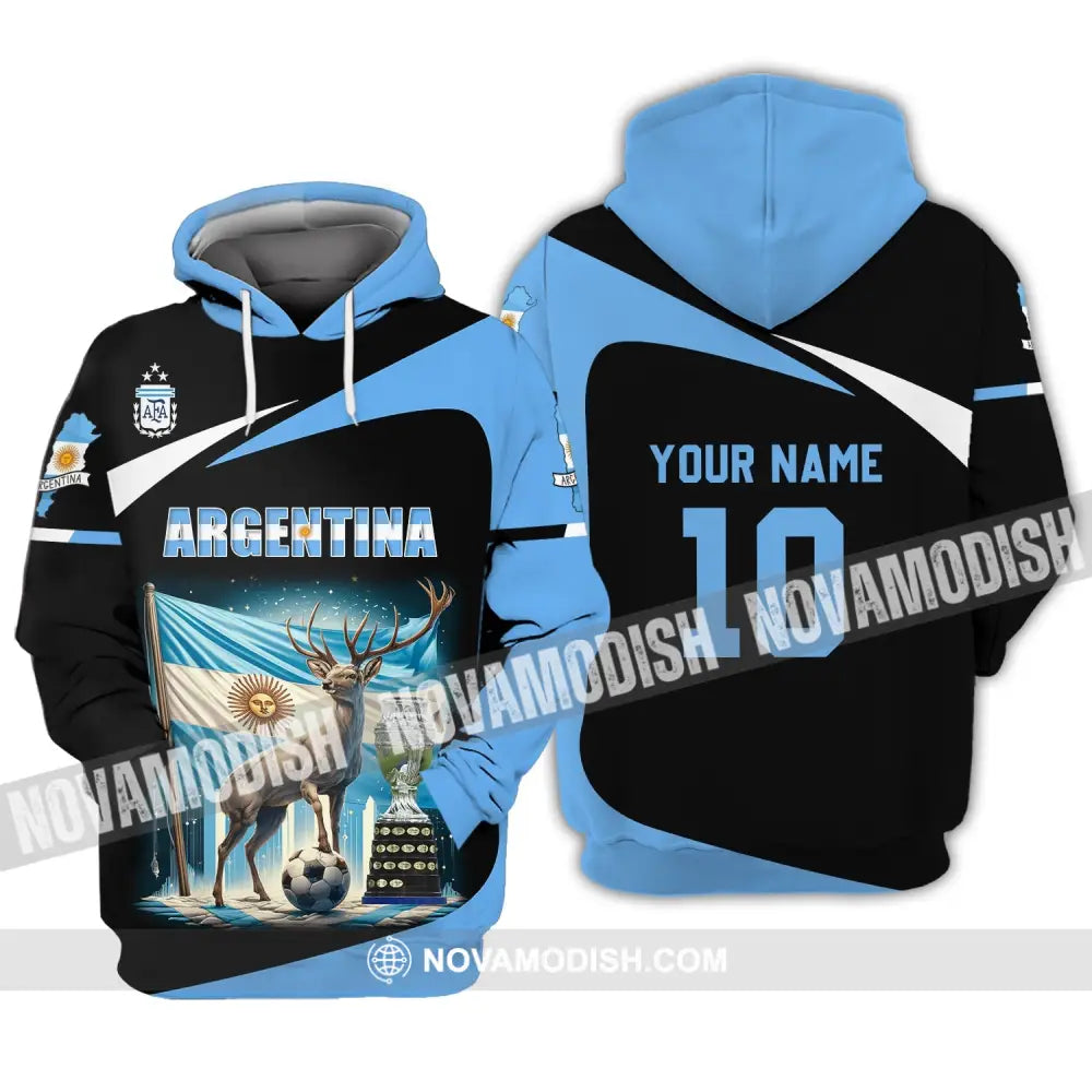 Unisex Shirt - Custom Name And Number Argentina National Team Lover Hoodie / S T-Shirt