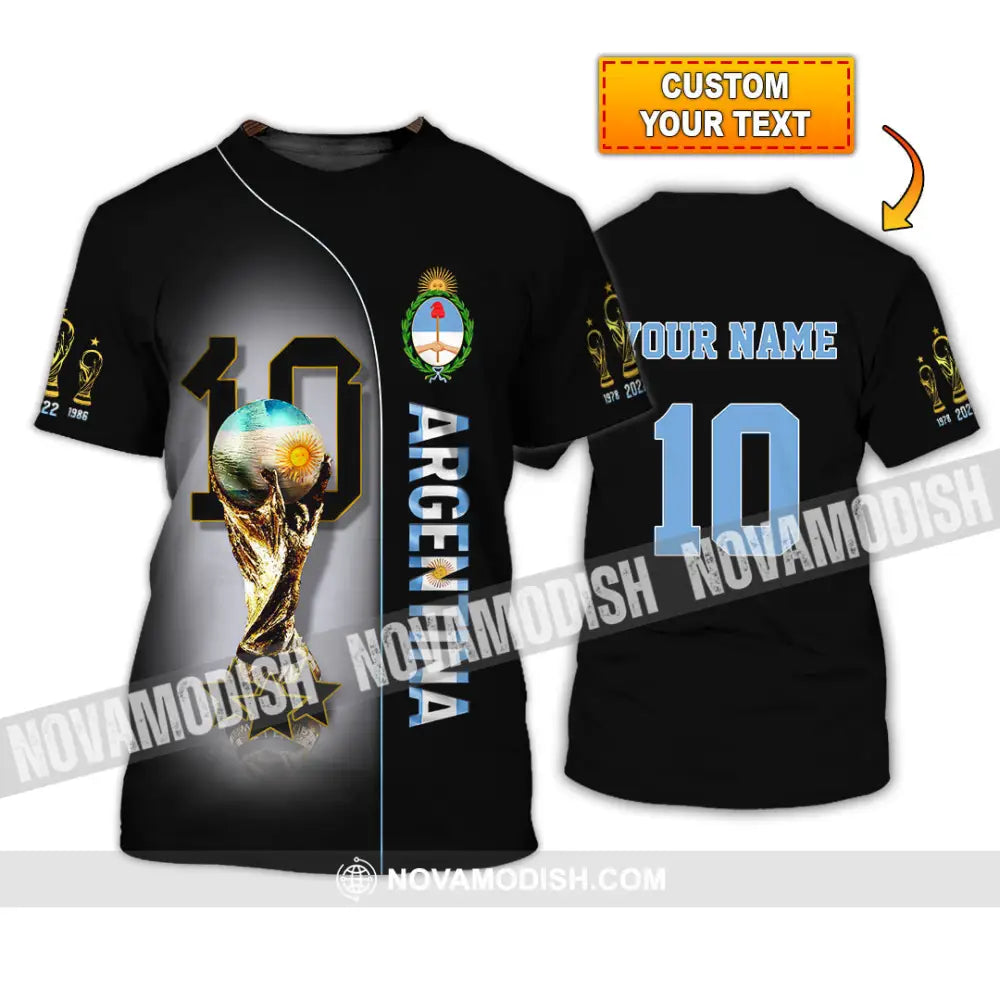 Unisex Shirt Custom Name And Number Argentina T-Shirt Lover Gift T-Shirt