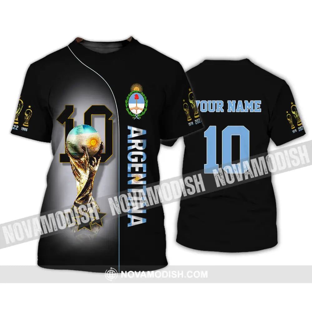 Unisex Shirt Custom Name And Number Argentina T-Shirt Lover Gift / S T-Shirt