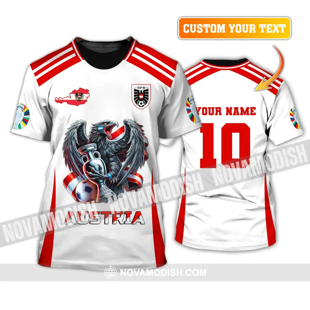 Unisex Shirt Custom Name And Number Austria Football Euro 2024 Polo Long Sleeve T-Shirt