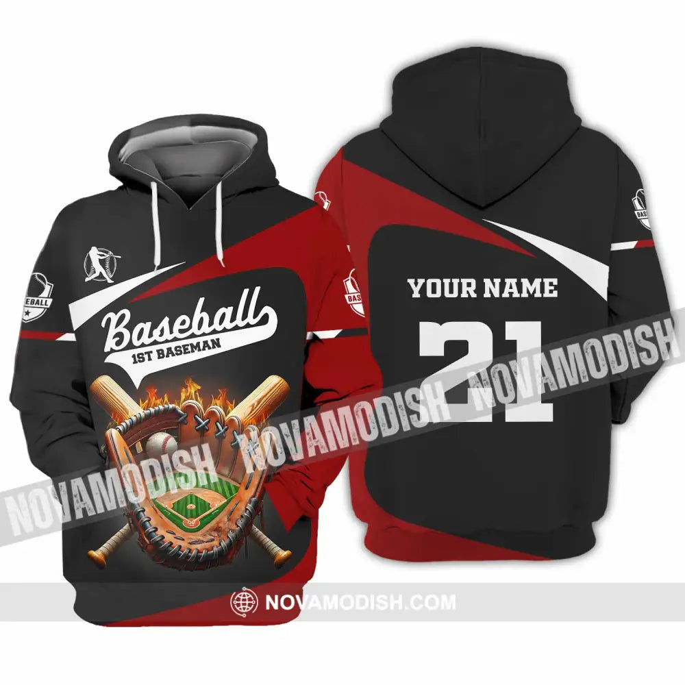 Unisex Shirt Custom Name And Number Baseball Love T-Shirt Hoodie / S T-Shirt