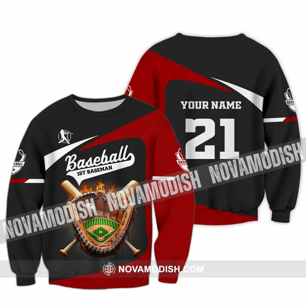 Unisex Shirt Custom Name And Number Baseball Love T-Shirt Long Sleeve / S T-Shirt