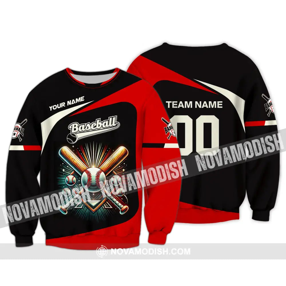 Unisex Shirt Custom Name And Number Baseball Polo Long Sleeve / S T-Shirt